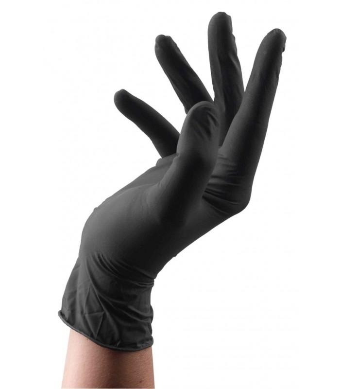 guantes de latex negro